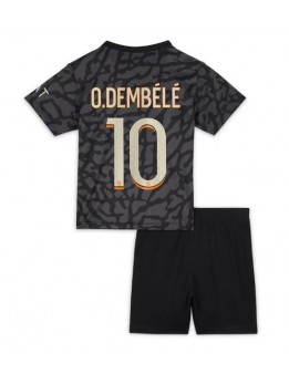 Otroški Nogometna dresi replika Paris Saint-Germain Ousmane Dembele #10 Tretji 2023-24 Kratek rokav (+ hlače)